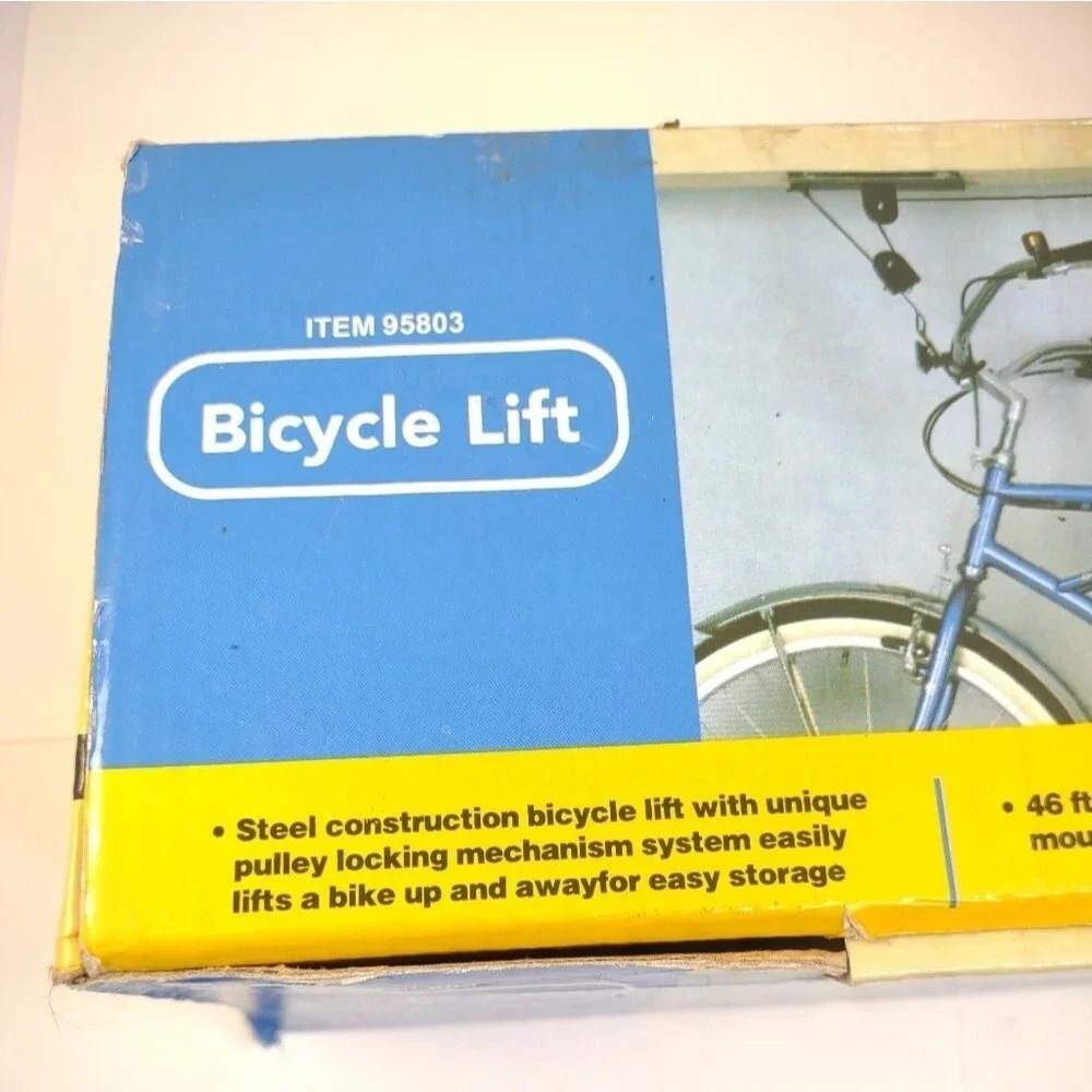 Harbor Freight Tools Garage Ceiling Mount Bicycle Lift Hoist Storage System